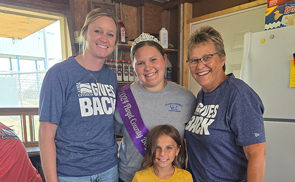 Charles City staff volunteered at the Cattleman's Stand at the Floyd County Fair