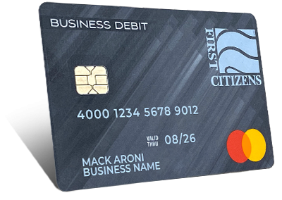 View of Business Debit Card product.