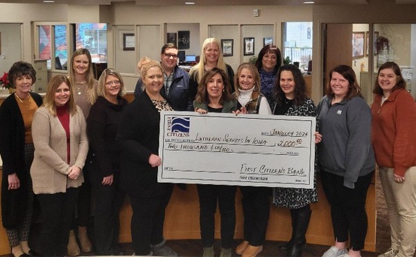 $2,000 donated to Lutheran Services in Iowa for early childhood visits
