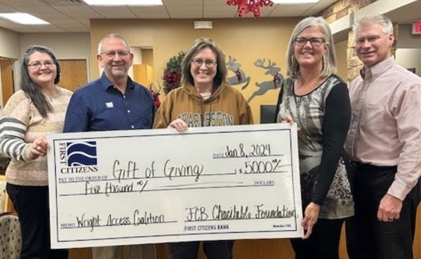 $5,000 donated to Gift of Giving in Clarion for the Wright Access Coalition