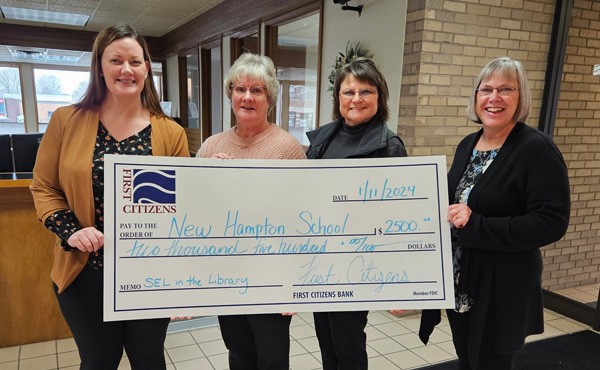 $2,500 donation to the New Hampton School District for Social Emotional Learning (SEL) in the library