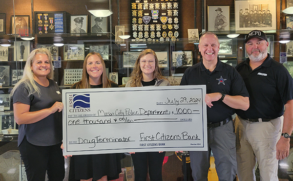 $1,000 to Mason City Police Department towards a drug terminator