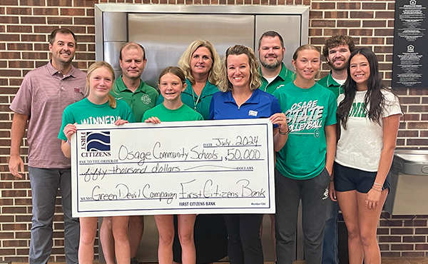 $50,000 to Osage Community Schools towards the Green Devil Capital Campaign