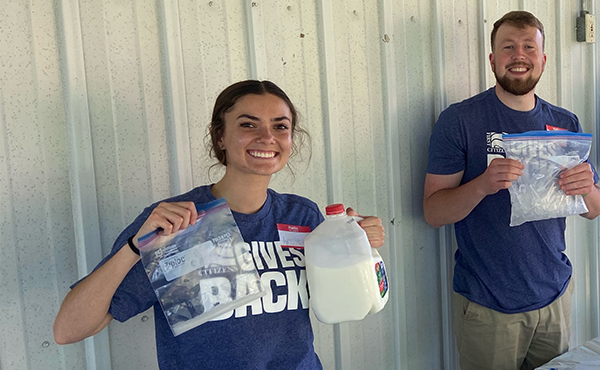 MCW staff Ansley and Landon volunteered at the Worth County Fair Ag Learning Center