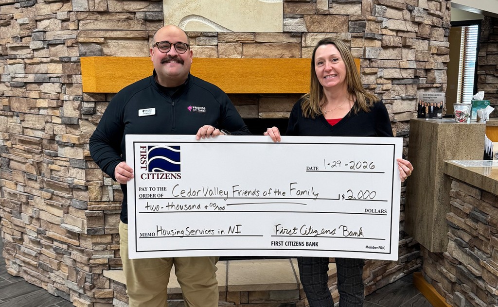 $2,000 - Cedar Valley Friends of the Family