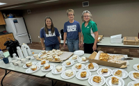 Osage staff Nicole, Karen, and Mary Jo served Osage teachers a welcome back breakfast