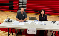 Ryan and Pam volunteered at West Hancock&#039;s Real Life Academy for high school students