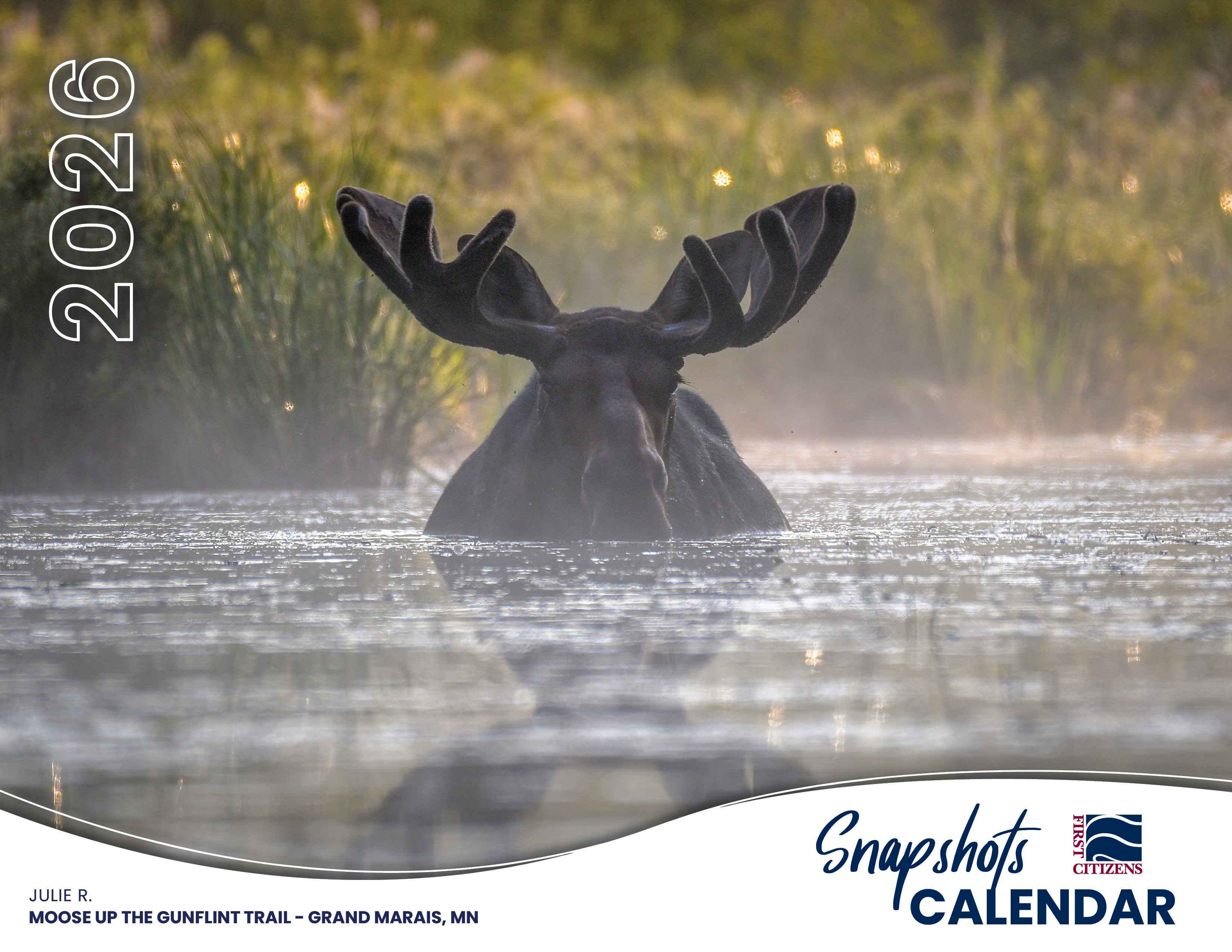 2026 Cover Winner JULIE R. MOOSE UP THE GUNFLINT TRAIL - GRAND MARAIS, MN