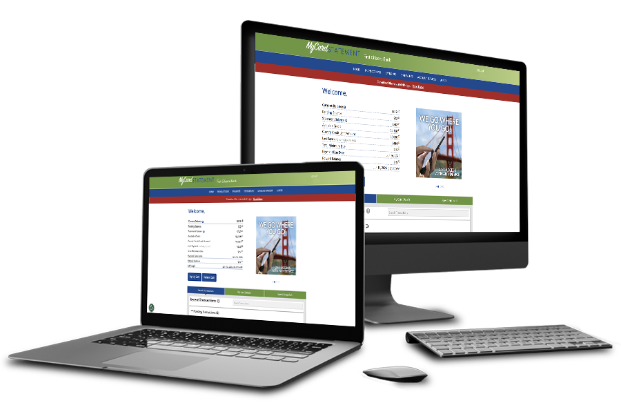 desktop and laptop view of mycardstatement.com